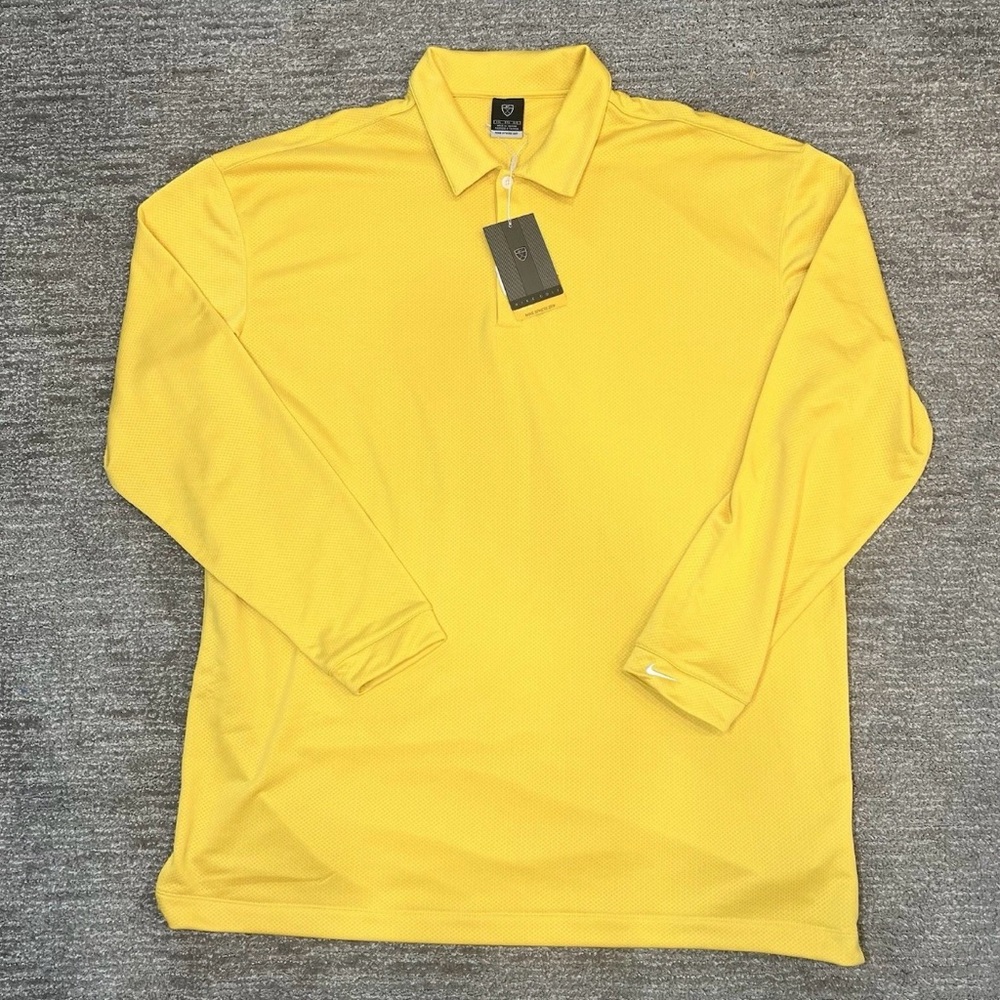 Nike Sphere Dry Golf Pullover Yellow Men's Shirt
